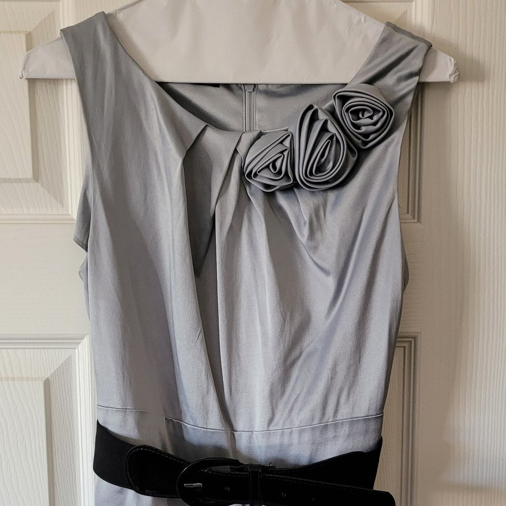 Gray Maurices Belted Brides Maid Knee Length Dress Size 7/8